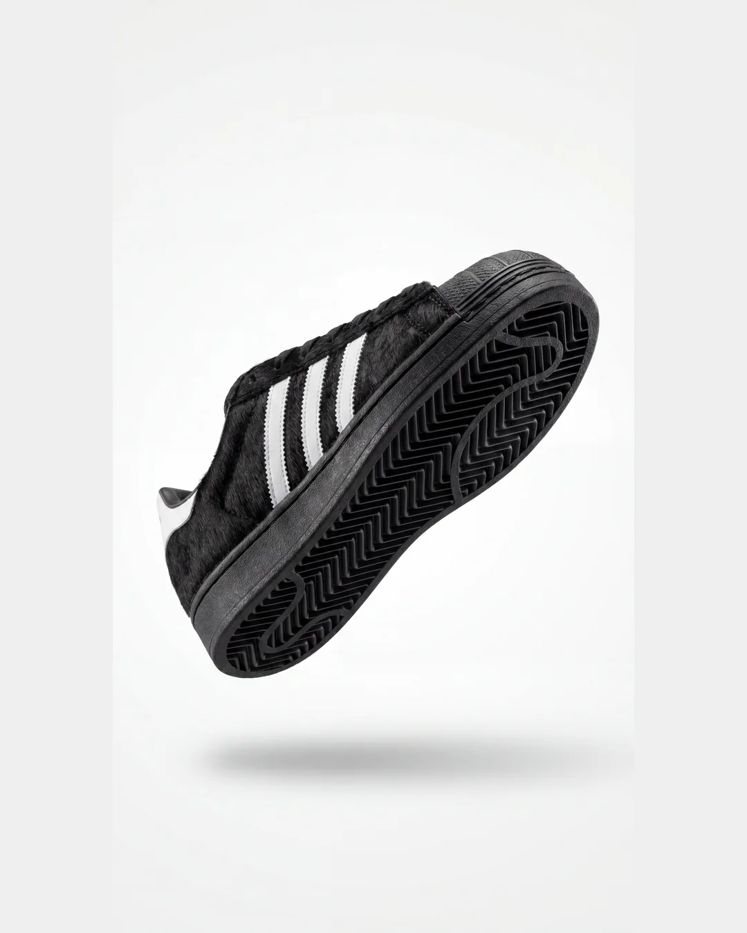 Adidas Superstar Black Cow Fur Edition vista 3 - 100% Original SJT Mayoreo