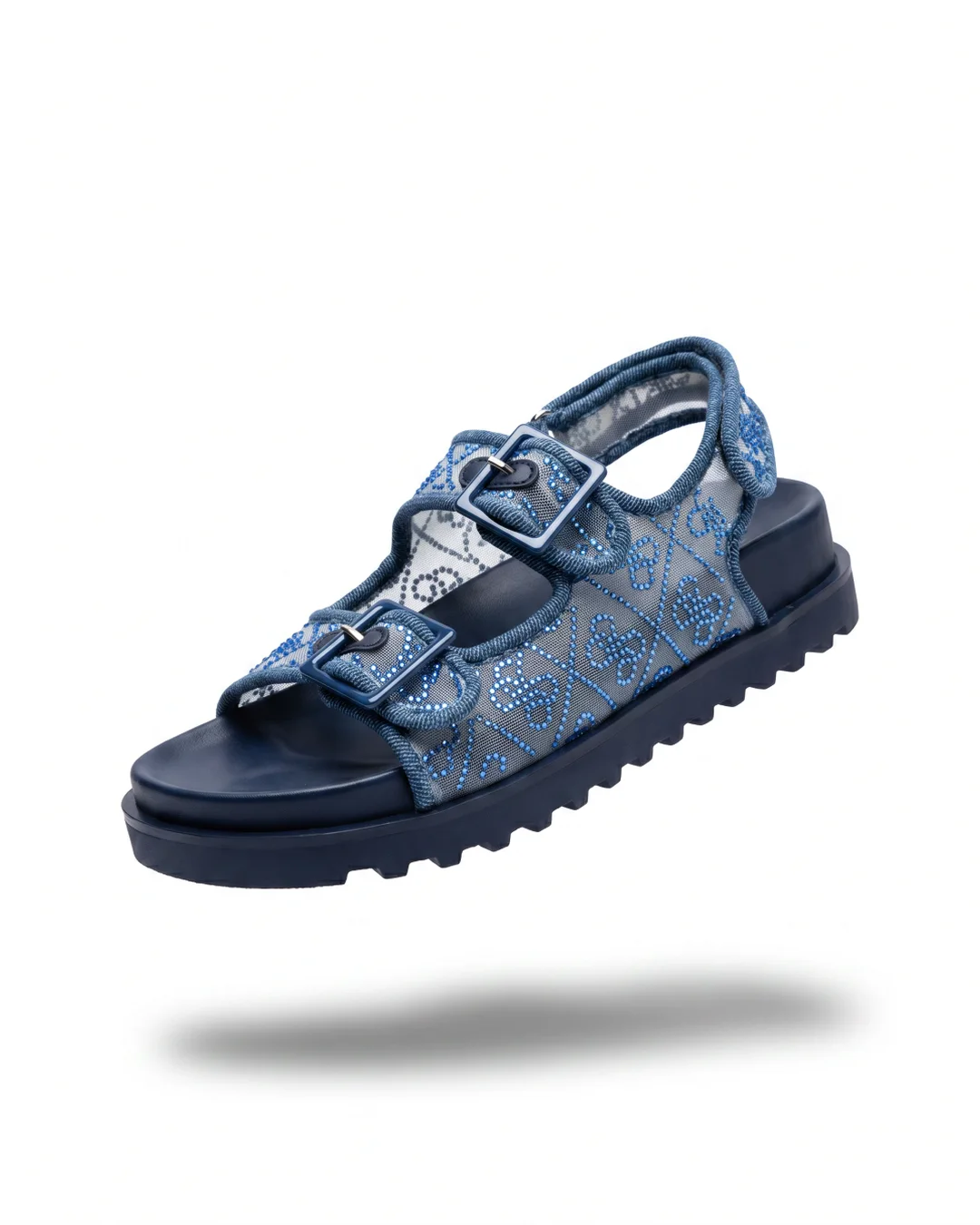 GUESS FUNZY Sandalias para Dama Medium Blue Talla 24cm - Calzado 100% Original Saldos USA en SJT Mayoreo Monterrey
