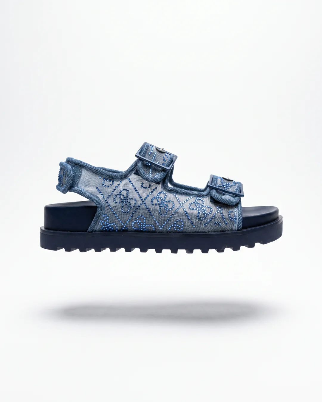 GUESS FUNZY Sandalias para Dama Medium Blue vista 2 - 100% Original SJT Mayoreo