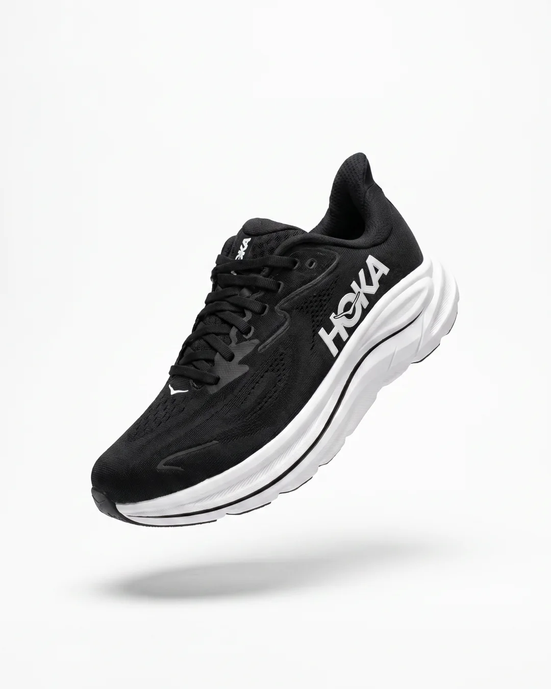 HOKA Clifton 10 BWHT Women Black White Talla 24.5cm - Calzado 100% Original Saldos USA en SJT Mayoreo Monterrey