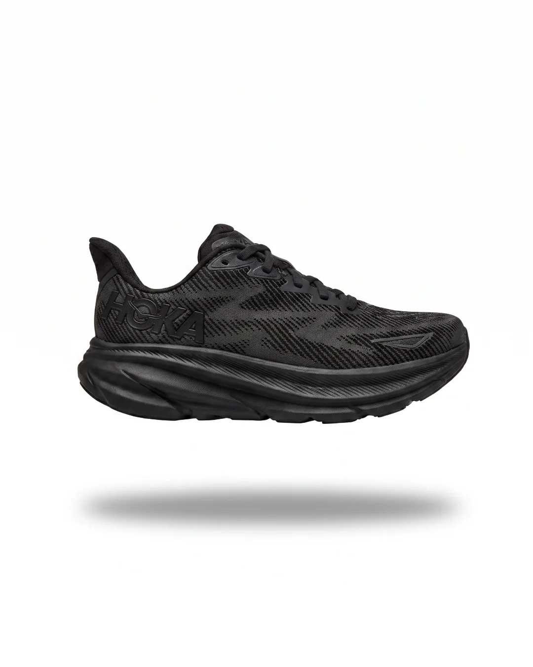 HOKA Clifton 9 Triple Black vista 2 - 100% Original SJT Mayoreo
